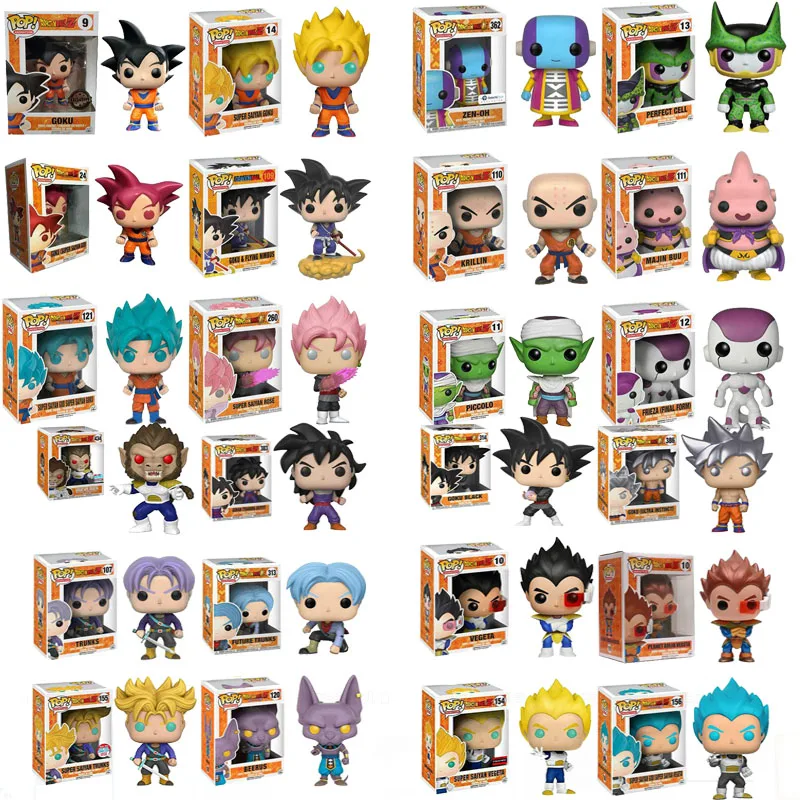 Funko Pop Mini Dragon Ball аниме Супер Саян коллекция игрушек виниловая экшн игрушка фигурки