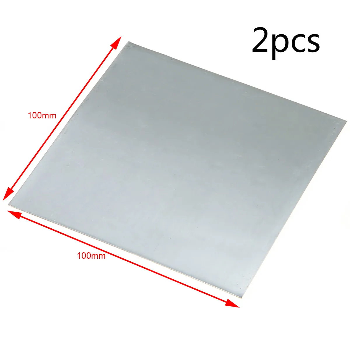 Uds.-Lámina de zinc 100 puro de alta pureza, lámina metálica duradera de 100mm x 0,2mm x 99.9% mm, adecuada para laboratorios universitarios