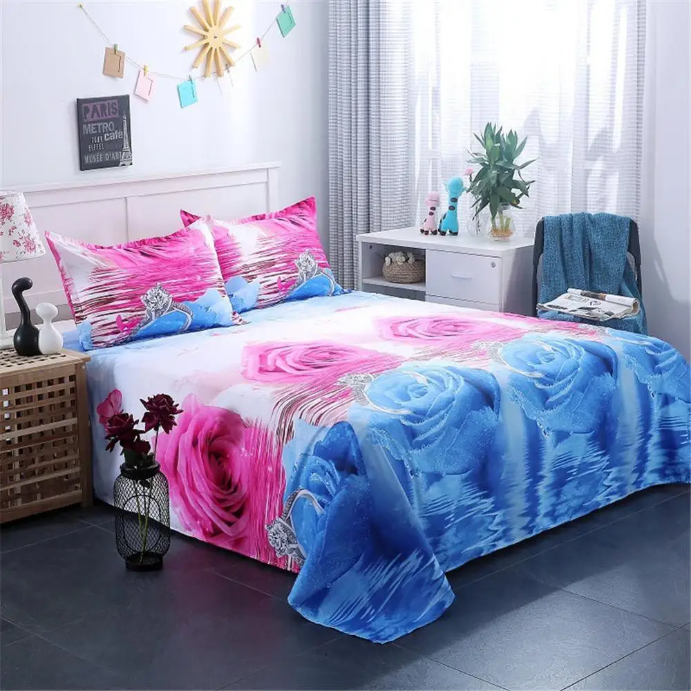 3 шт./компл. набор постельного белья с романтическим 3D рисунком розы|boho bedsheet|boho