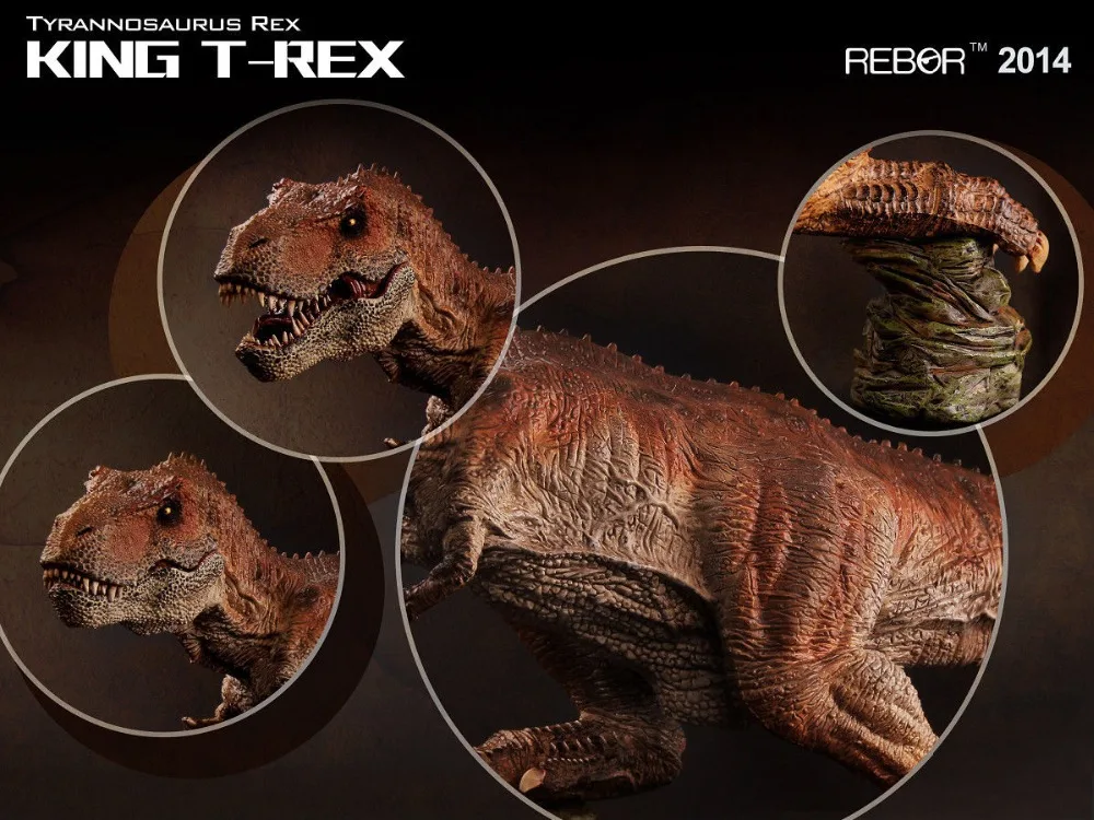 REBOR тираннозавр рекс KING T-REX Окрашенные ПВХ 1/35 Музей Динозавров Модель класса