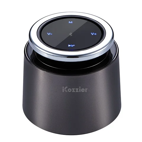 Серый ICozzier ультра портативный Bluetooth 4,0 динамик, HiFi беспроводной динамик с чувствительным сенсорным управлением и встроенным микрофоном, громкая связь - Цвет: Серый