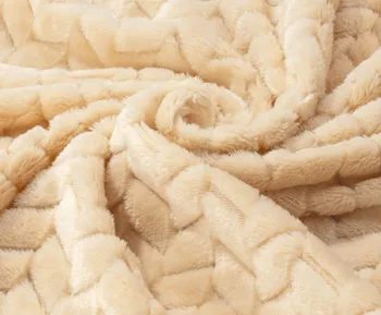 

Home Striped Lamb Wool Blanket Double-layer Thickened Flannel Summer Air Conditioning Blanket Work Office Warm Blankets