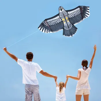 

1.5m Large Eagle Kite With Kite Hand&line Flying Kites Outdoor Toy For Fun Children Gift Very Good Quality Kites N26