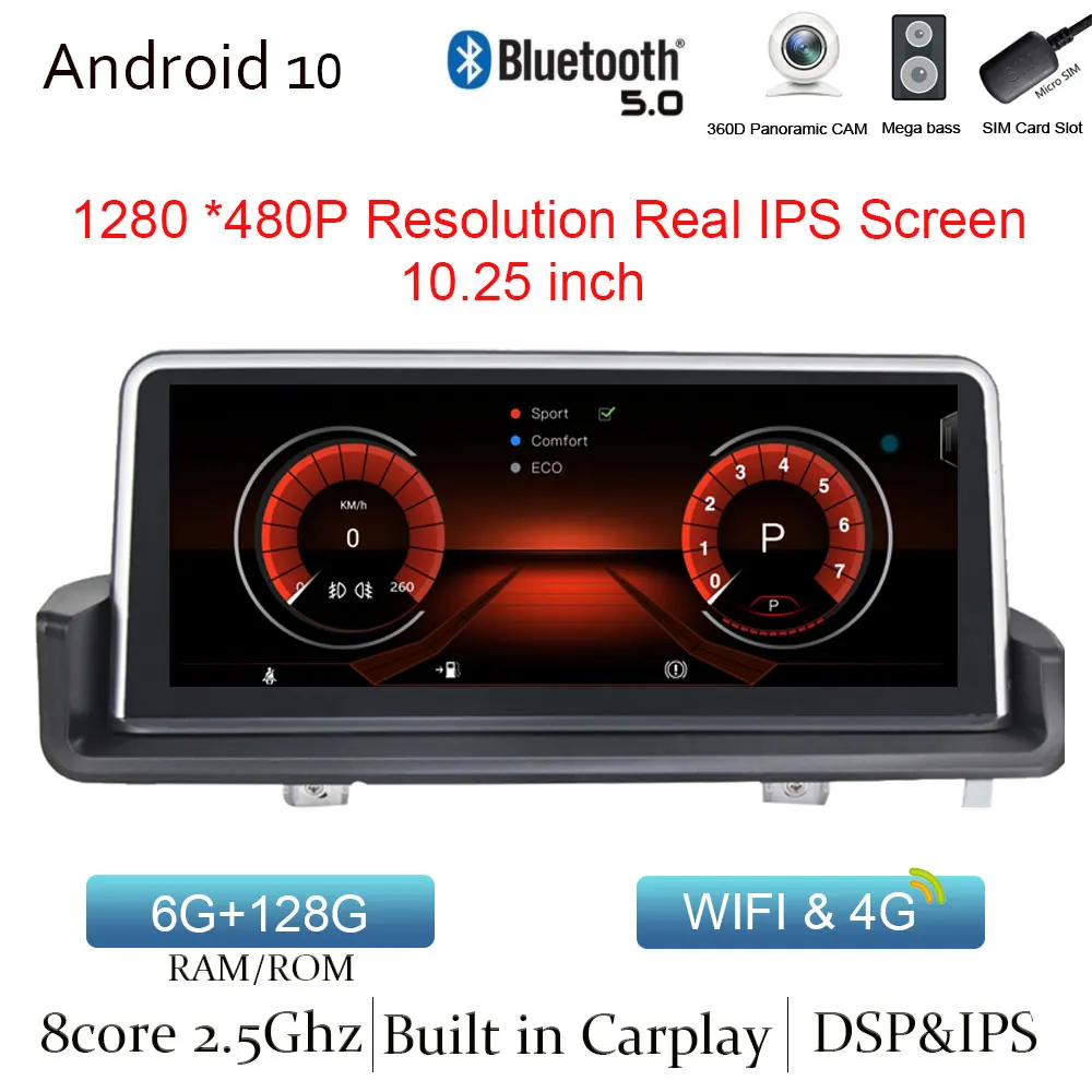 10 25 &quotAndroid 0 Автомобильный мультимедийный плеер GPS Радио для BMW 3 серии E90 E91 E92 E93 с BT