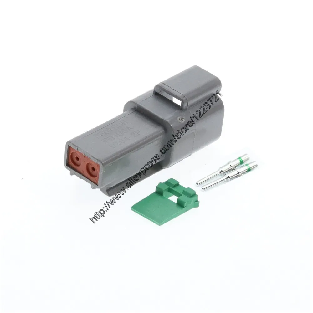 

Deutsch DT 2 6Pin Way Automotive Sealed Electric Connector Green Ring Female&Male Plug With Green Solid Terminals