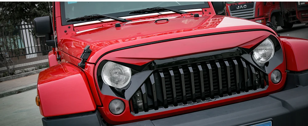 MOPAI гоночные решетки для Jeep Wrangler JK 2007+ Автомобильная Передняя решетка крышки украшения аксессуары для Jeep Wrangler JK 2007
