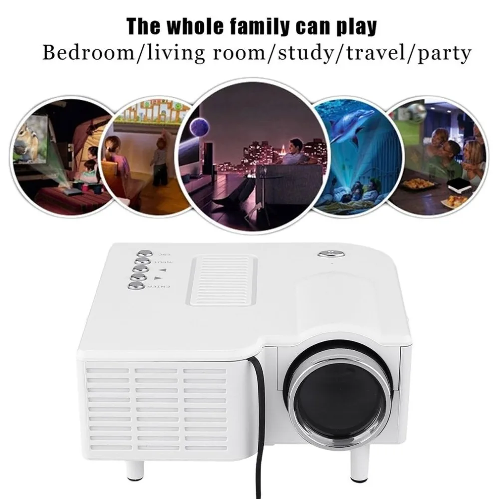 UC28 Мини-проектор HD home 1080P микро Портативный светодиодный проектор ЖК-дисплей технология для дома развлечения конференц-системы