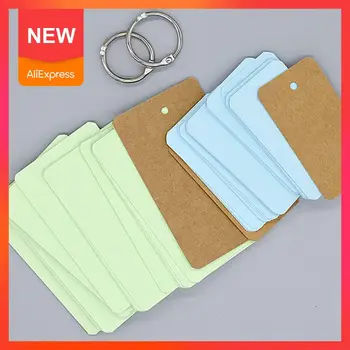 

50 Sheets Multicolor Blank Paper Card Detachable Notepad Buckle Note School Ring Ring Card Pad Supplies Iron Hand-painted W N0L2