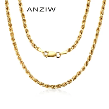 

925 Sterling Silver Pendant Necklace Bracelet Men 3.4mm Twist Rope Chain Necklace Chain 22‘’ 24‘’ 26‘’ 28'' Solid Franco Link