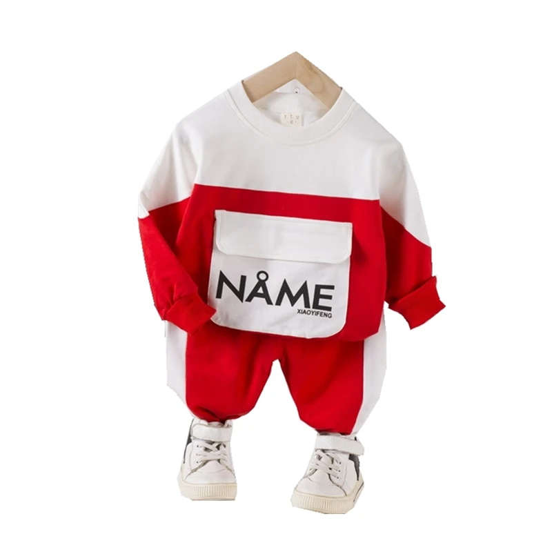 

New Spring Autumn Baby Boys Girls Clothes Children Cotton Sports T Shirt Pants 2Pcs/sets Toddler Active Costume Kids Tracksuits