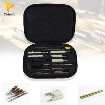 

TOtrait 16 pcs Universal Pistol Gun Cleaning Kit Barrel Brushes Tools for most caliber handguns 22 357 38 40 44 45 9mm Gun Clean