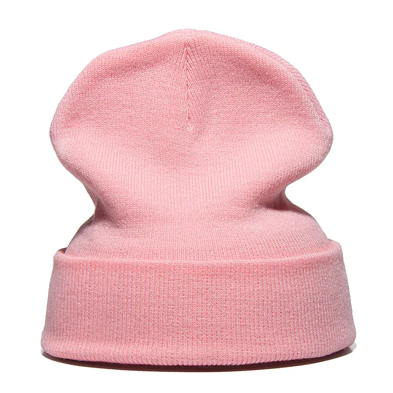 Зимние шапочки с вышивкой вышитый ваш логотип текст на заказ модная теплая шапка унисекс эластичность трикотажные лыжные шапочки