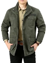  Large Size M-6XL 2022 Spring Autumn Men's Military Casual Style 100% Cotton Khaki Loose Mid-length Jacket Coat Man Black Jackets 