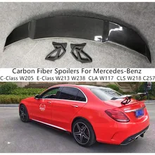 Carbon Fiber Spoilers For Mercedes-Benz C-Class W205 E-Class W213 W238 CLA W117 CLS W218 C257 Wing Lip Spoiler