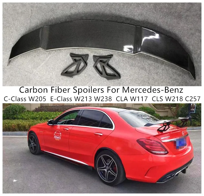 Спойлеры из углеродного волокна для Mercedes Benz C Class W205 E W213 W238 CLA W117 CLS W218 C257 спойлер