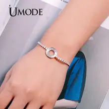 UMODE полые круглые теннисные браслеты для женщин, регулируемые браслеты и браслеты из прозрачного циркония, новые дизайнерские ювелирные изделия, Прямая поставка UB0189