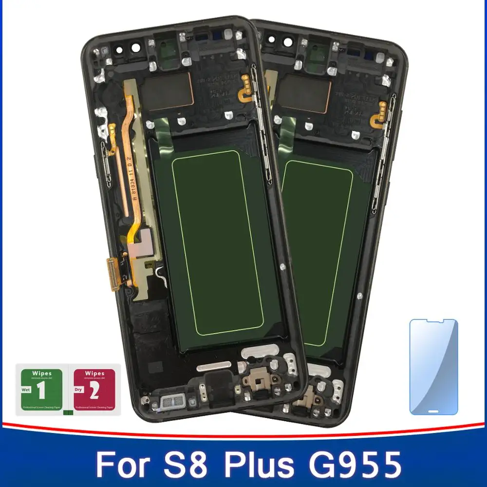 2 шт. 5 8 ''дисплей для Samsung Galaxy S8 Plus G955 G955F G955A G955T G9550 Super Amoled LCD сенсорный экран