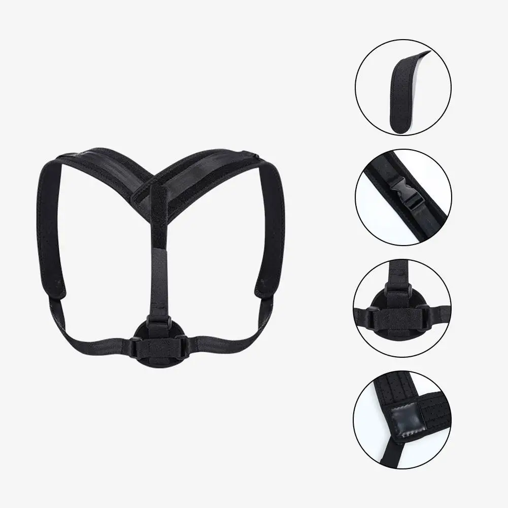 Posture Corrector Buckle Pull Back Shoulder Correction Belt Back Corrector Adjustable Breathable Posture Correction Belt