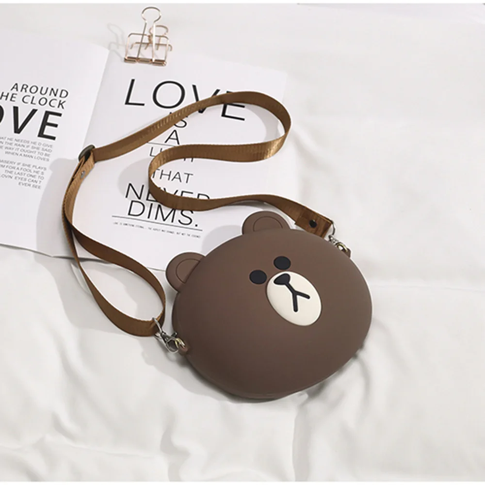 Q Funny Bear серия сумка на цепочке силиконовые наушники с застежкой-молнией сумка для хранения ключей мультяшный карман для телефона водонепроницаемая сумка на плечо сумка-мешок - Цвет: 101428