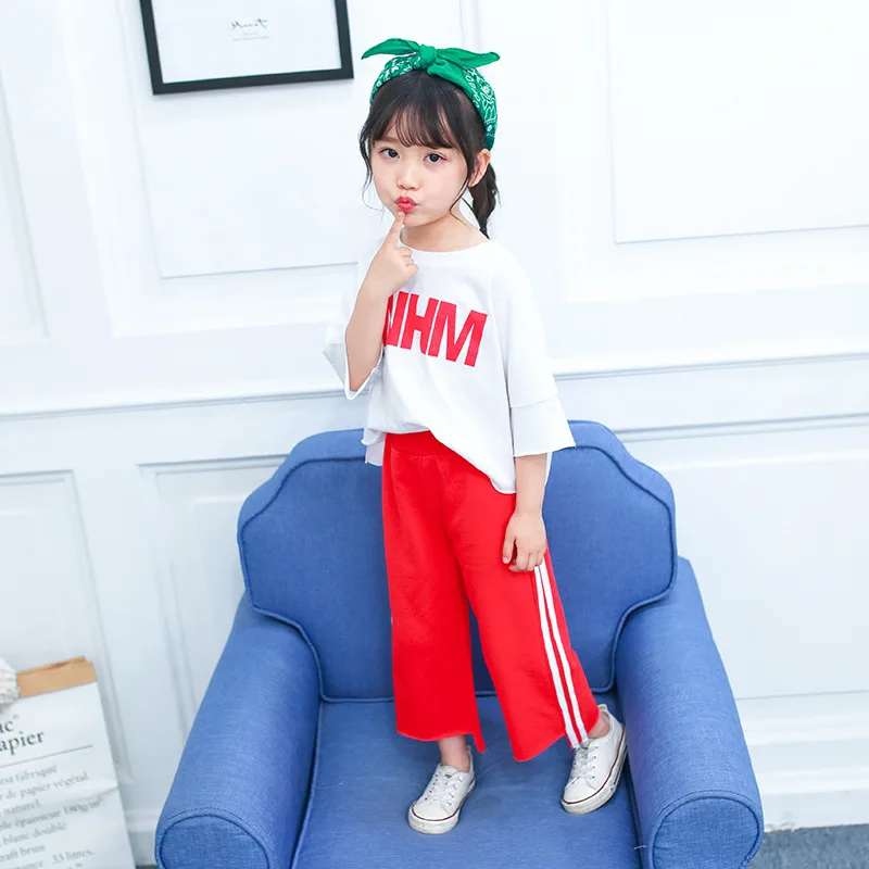 Свободные штаны для девочек повседневные штаны детские вязаные штаны Очаровательные Белые штаны г. стиль, летняя коллекция, «Поколение полных»