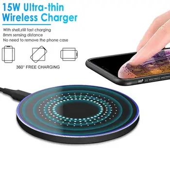 

Qi Wireless Charger 5W ~ 15W Mobile Phone Charger Wireless Fast Charging Dock Charger For Iphone Samsung Xiaomi Huawei TXTB1