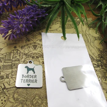 

10pcs--"Border Terrier"dog lover stainless steel charms more style for choosing DIY Charms pendants for necklace