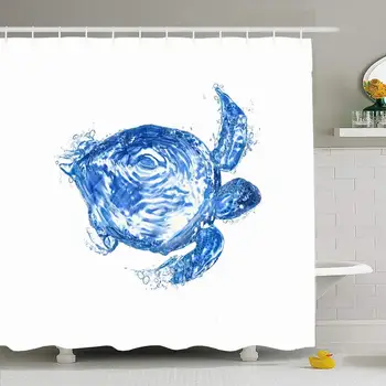 

Shower Curtain Set with Hooks 72x78 Isolated Ocean Water Tropical Turtle Color Animal Animals Reptile Wildlife Scuba Fan Beauty