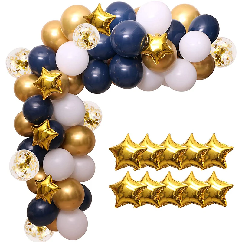 

103pcs Navy Blue Balloons Garland Blue Gold Star Party Balloons Arch For Wedding Baby Shower Birthday Party Decor