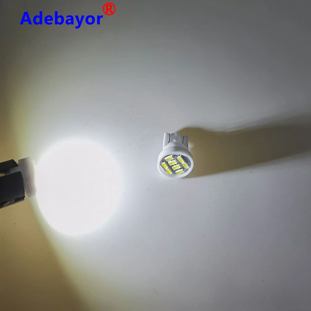 50pcs 5500k ȭƮ T10 8 smd 3014 LED 8smd ڵ  194 168 192 W5W  ڵ   , ȣ  12V