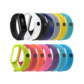 

For Xiaomi Mi Band 3 Strap Silicone Wristband Bracelet Replacement For Xiaomi Band Mi Band3 Wrist Color TPU Strap Original Wrist