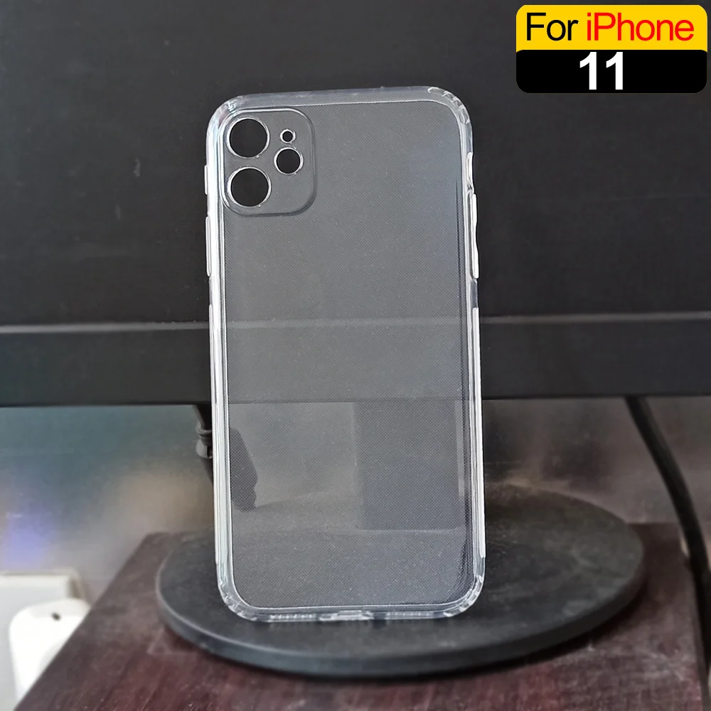 Для iPhone 11 чехол 6 1 &quotпрозрачная задняя крышка прозрачный мягкий кремний ТПУ
