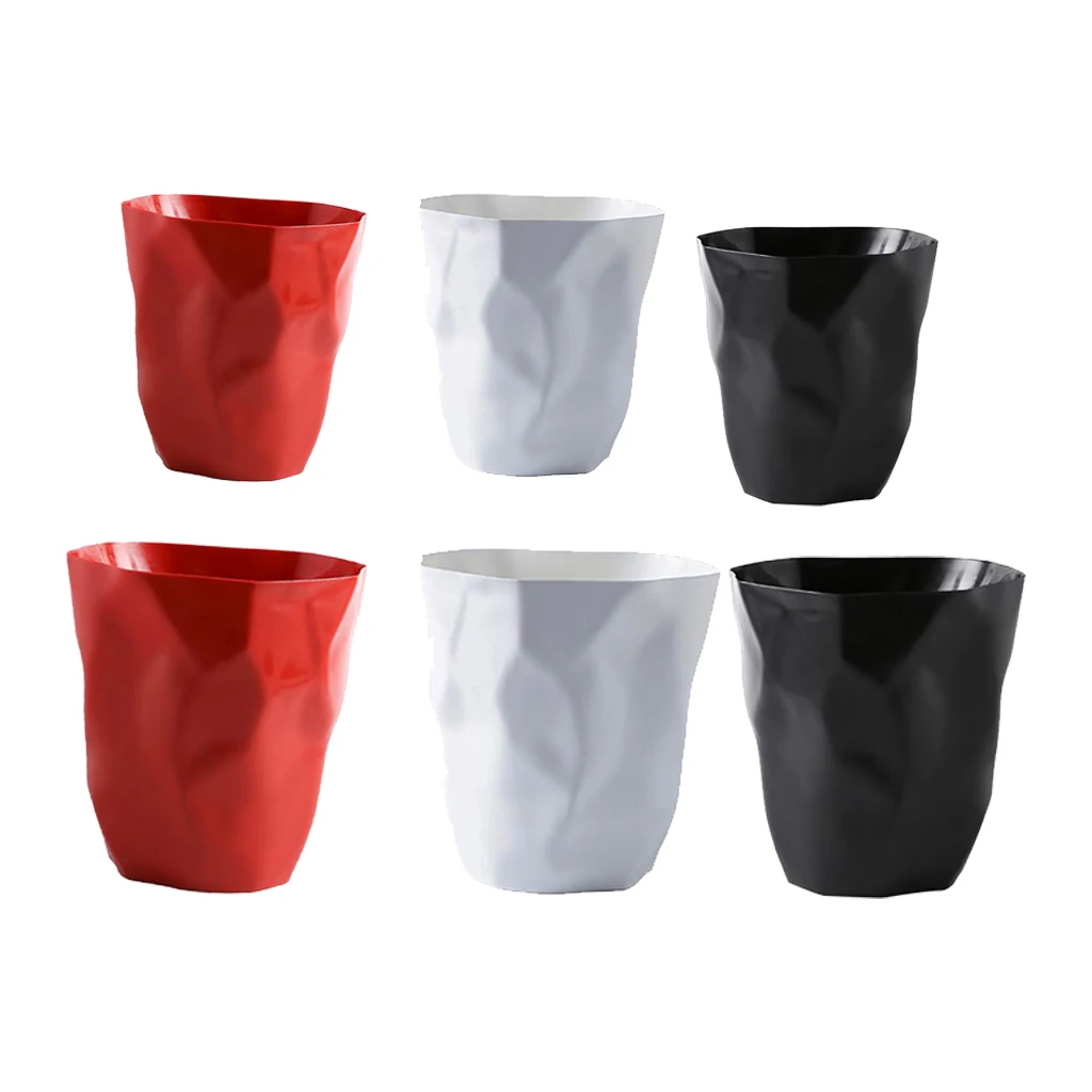 

Creative Wrinkle Trash Can Personalized Plastic Wastebaskets Garbage Bin