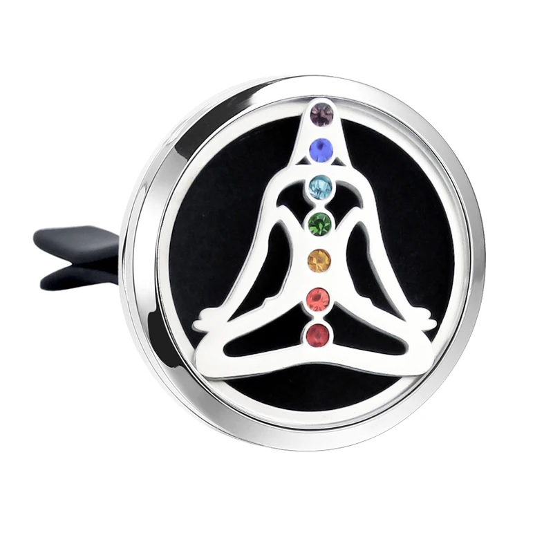 Автомобильный диффузор Hamsa Chakra 38 мм магнитный медальон из нержавеющей стали 316