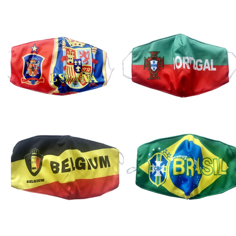 

Football souvenir team Spain Brazil Argentina England dust mask sunscreen in summer