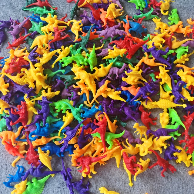 20/50Pcs Cute Animal Small Dinosaur Plastic Toy Soft Solid Tyrannosaurus Rex Triceratops Children's Toys Boys Kids Birthday Gift 1