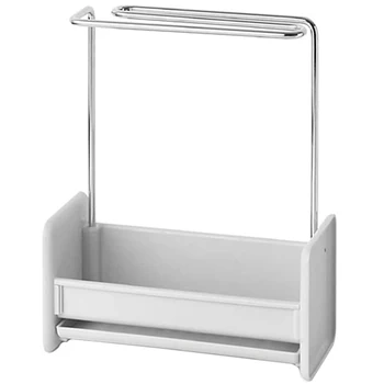 

JEYL Sink Caddy Sponge Holder - Kitchen Sink Organizer with Adjustable Compartment Dividers and Drip Drain Tray