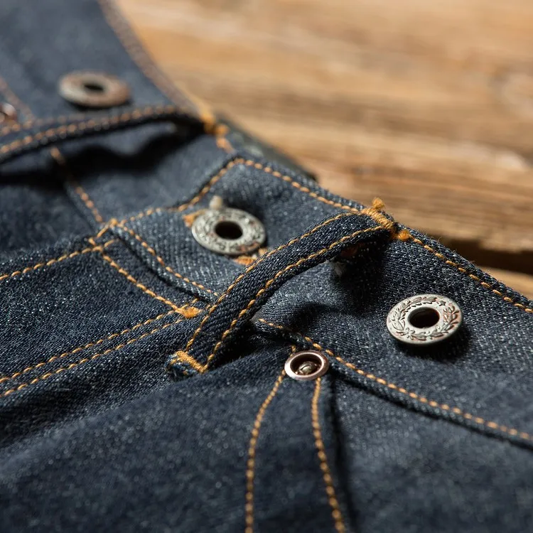 Raw Indigo Selvage Unwashed Denim Pants 