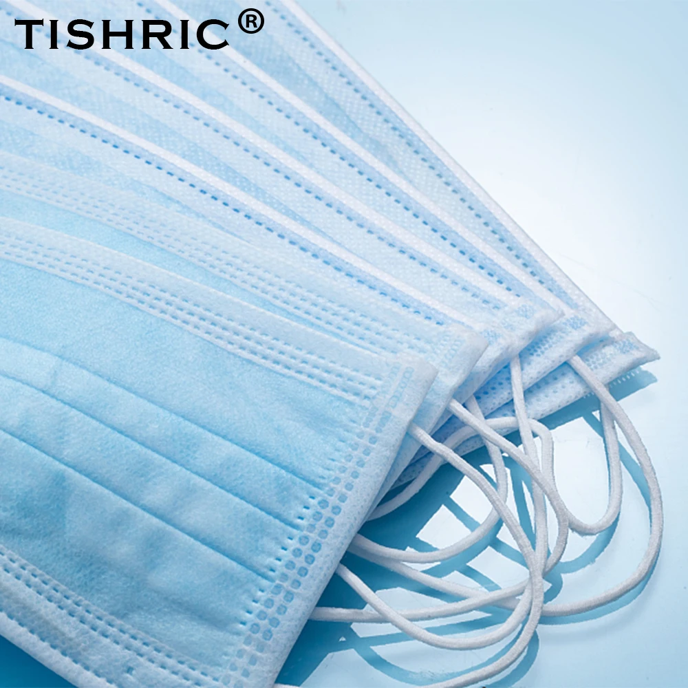 

TISHRIC Disposable Dust Mask 3-Ply Anti-dust Safe Breathable Earloop Face Mask