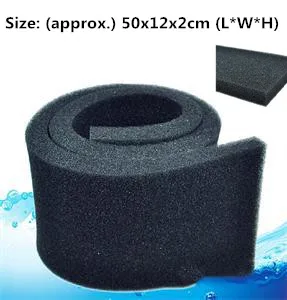 

Practical Black Biochemical Cotton Filter Aquarium Fish Tank Pond Foam Sponge Filter Useful Tool 50*12*2cm