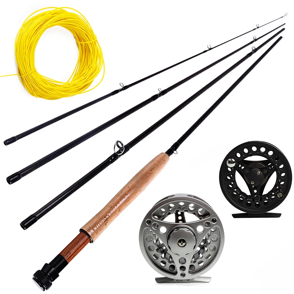 

Sougayialng 2.7M Fly Fishing Rod Set #5/6 Fly Rod and Fly Reel Combo with Fishing Lure Line Box Set Fishing Rod Tackle Pesca