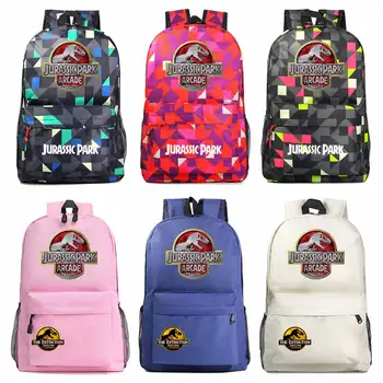 

2019 New Jurassic Park Dinosaur Boy Girl School bag Women Bagpack Teenagers Schoolbags Men Children Student Backpack