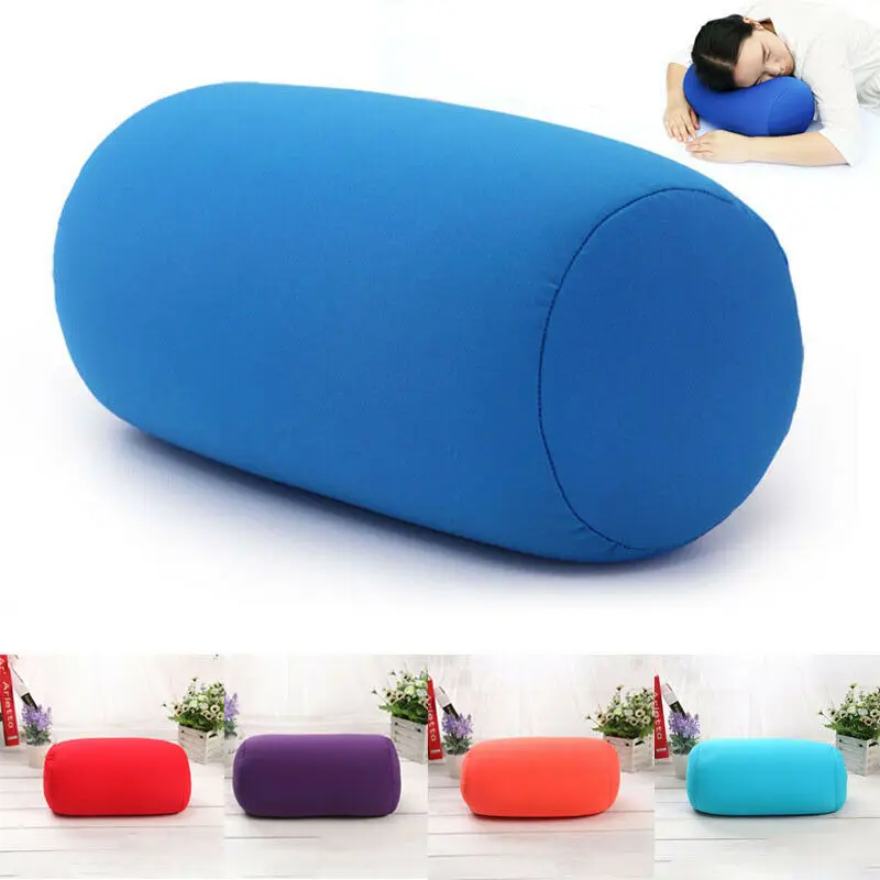

1pc Six Different Solid Color 31X17cm Round Cervical Pillow Roll Memory Foam Bolster Neck Lumbar Support