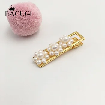 

Vintage Natural Freshwater Pearl Hairpin Woman Edge Clamp Hair Barrette Hairpins Barrettes Handmade Hair Styling Accessories