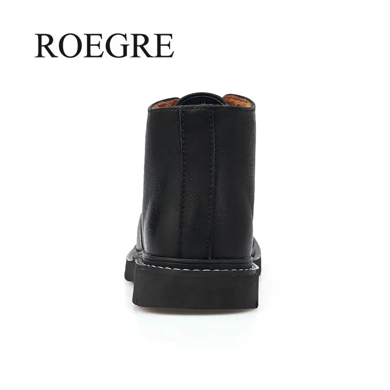 Leather Winter Men Boots Waterproof Warm Fur Snow Boots Men Outdoor Winter Work Casual Shoes Military Combat Ankle Boots 46 47