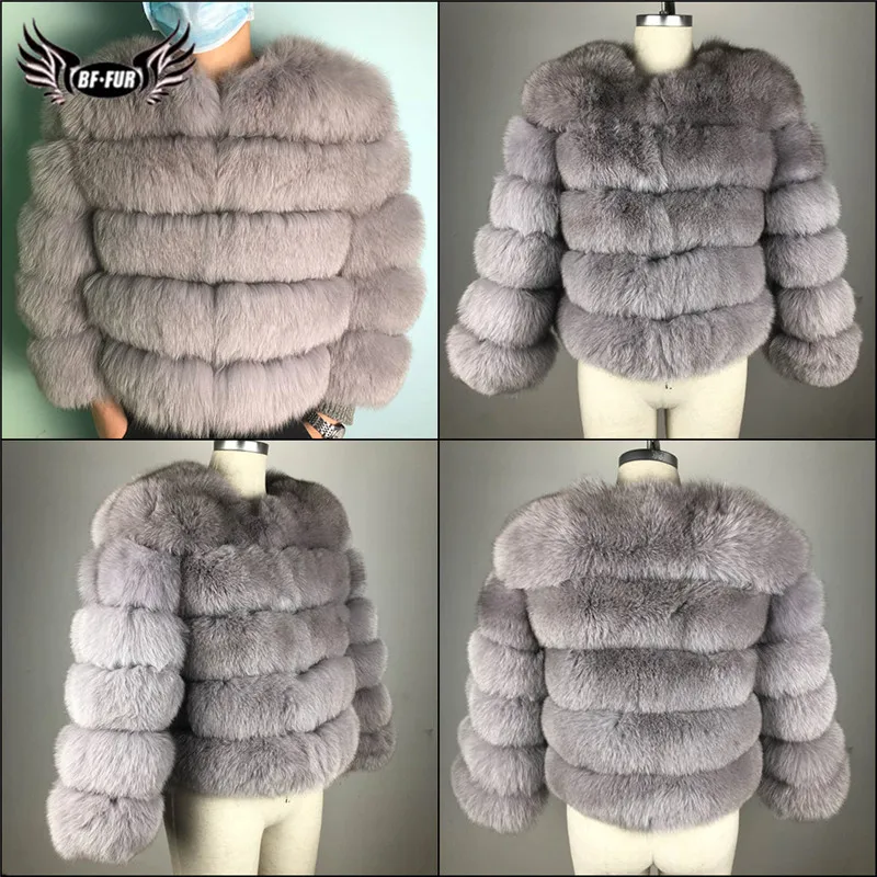 Натуральная женская шуба из натурального Лисьего меха, зимняя Роскошная верхняя одежда, длина 50 см,, настоящая Меховая куртка из лисьего меха, женские меховые пальто, короткие пальто