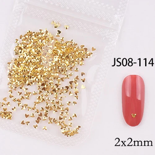 1bag approx 500pcs nail art metal rivets Nail Studs Slider Manicure metal patch for nail accessories decoration jsce-25dtrd JS08-114