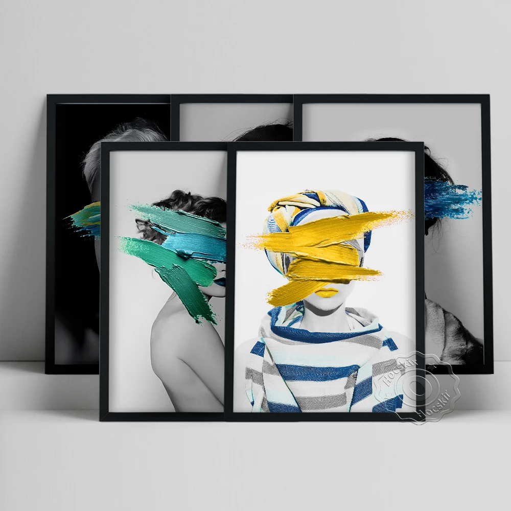 

Sexy Fashion Girl Poster, Modern Figure Portrait Wall Picture, Abstract Woman Wall Stickers, Beauty Salon Barber Shop Wall Decor