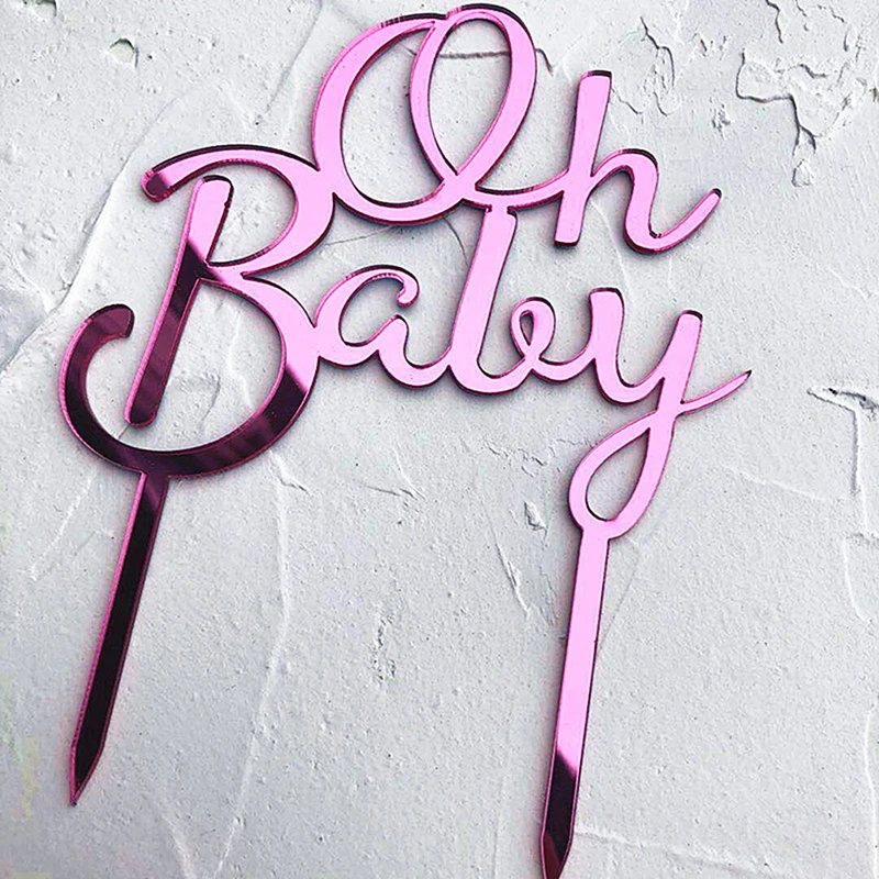 1 шт. Oh Baby рисунок с днем рождения акриловый торт Топпер Babyshower украшения для кексов