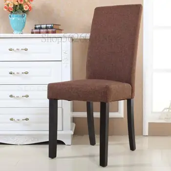 

Real Wood Chair Cloth Art Eat Desk And Chair Hotel Coffee Restaurant Chair Chair Desk Soft Bag Contracted And Contemporary