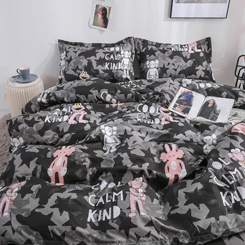 

Black Bedding set，210x210 Duvet Cover With Pillowcase, 135x200 Child Quilt Covers ,Cartoon Blanket Cover,king Size Bed Set,2020